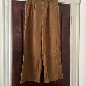 NWT Madewell Harlow brown wide leg trousers